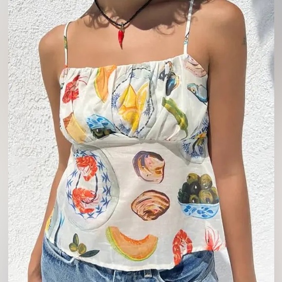 Lisa Says Gah Tops - Cleo Cami - Tapas Ivory